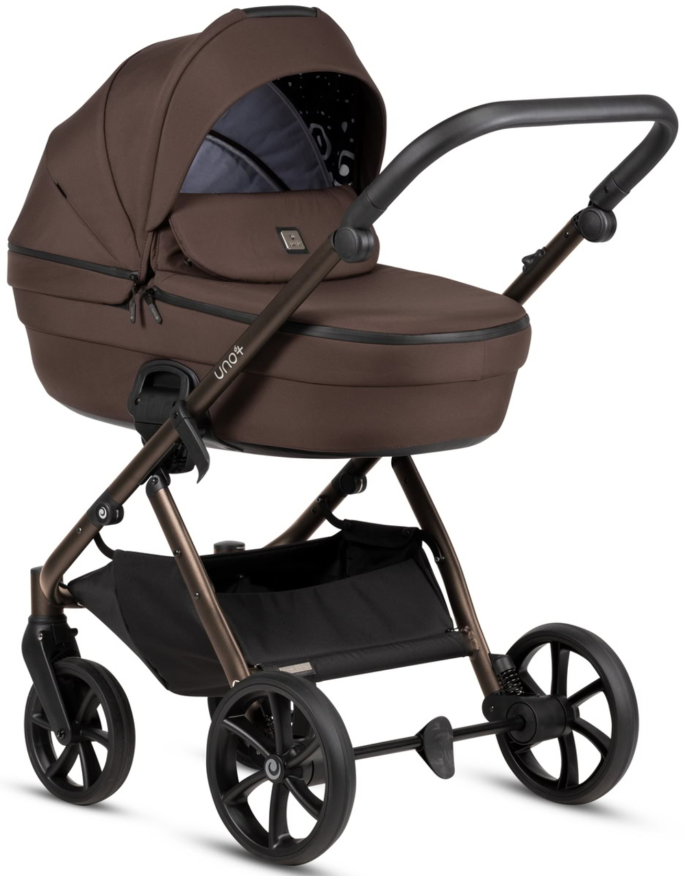 Детская коляска Tutis Uno 6 Plus Essential collection 3 в 1 с автокреслом Elo Lux EduSky Black 1602147 Tiramissu с сумкой
