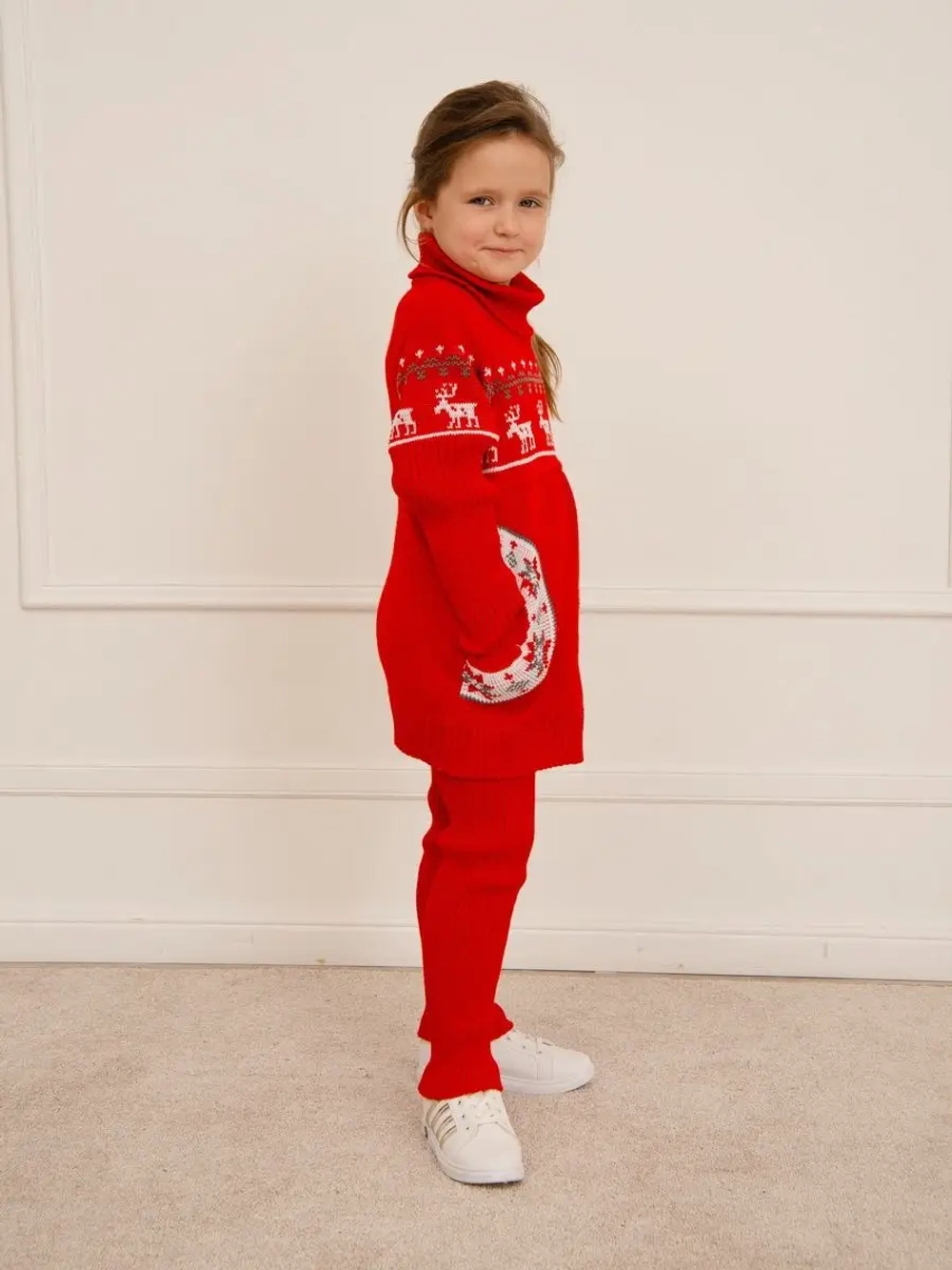 Платье туника вязаное