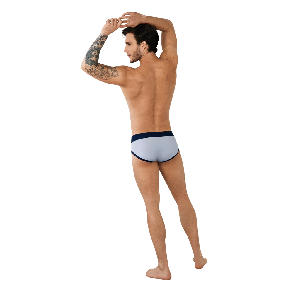 Мужские трусы слипы светло-серые Clever Moda SIMPLE BRIEF 094612