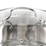 Ковш нерж, 2 л, крышка стекло, индукц, Daniks, Токио, SD-A87-16S