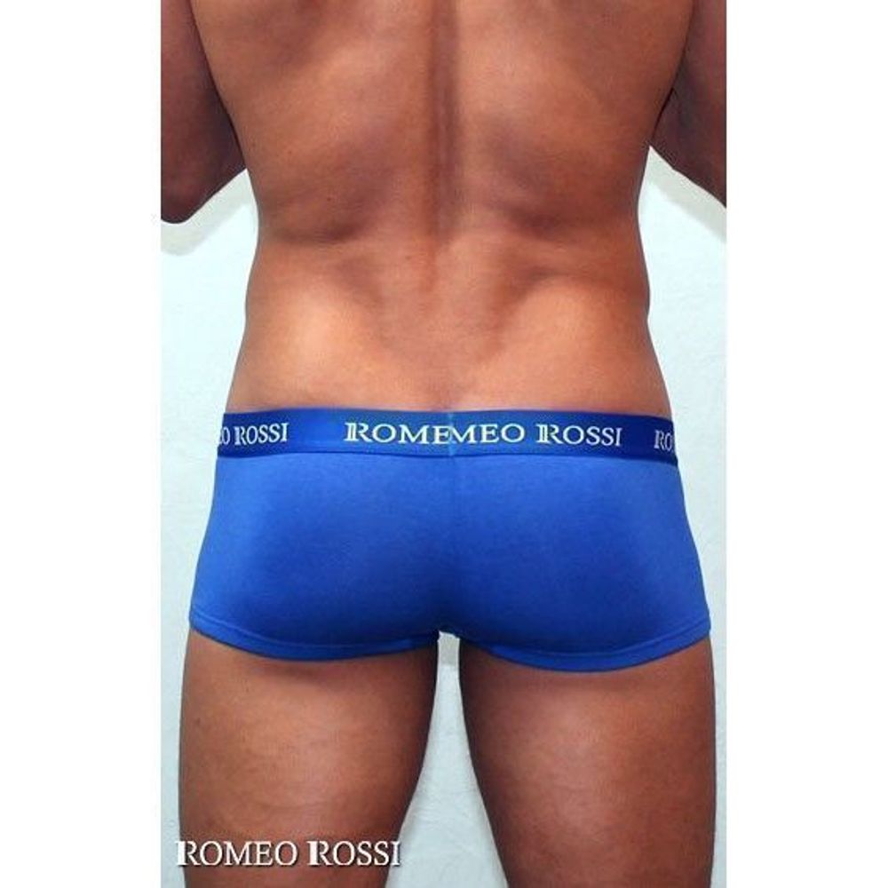 Мужские трусы хипсы синие Romeo Rossi Comfort Boxer Brief RR5001-09