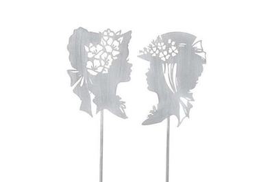 Декор "Садовница" в ассортименте 13x18см + 72см штекер / 14x20см + 70см штекер