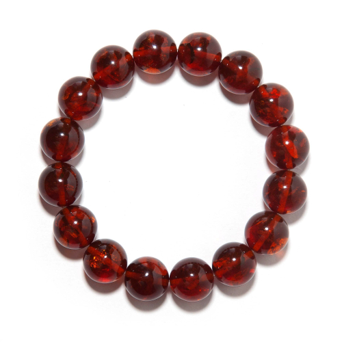 Браслет из янтаря натурального, диаметр янтаря 12 мм. Браслет из натуральных камней