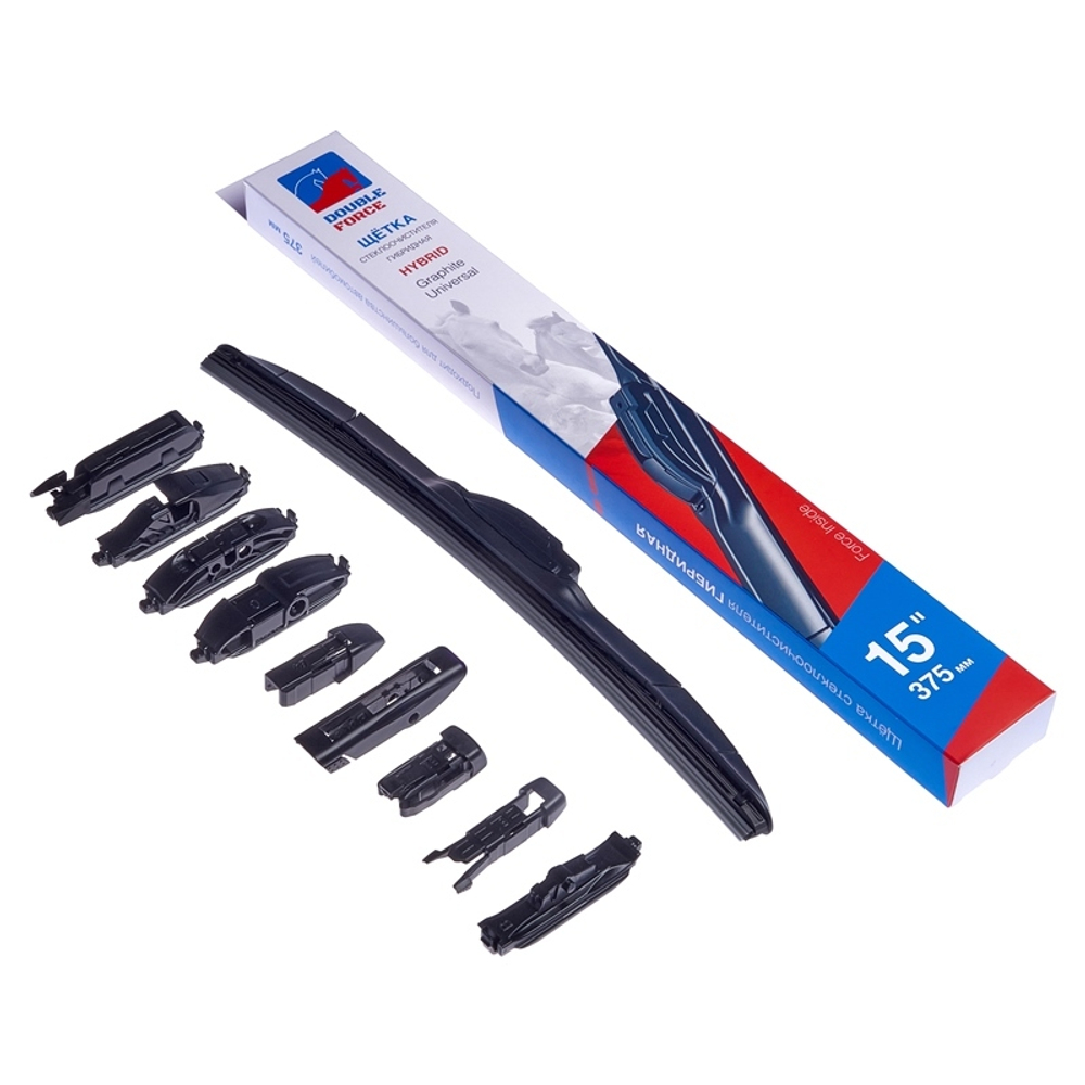 Щетка стеклоочистителя гибридная Double Force 375 мм (15") DFHY15