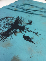 Кулирка с лайкрой Купон Ворон РУНЫ 80см