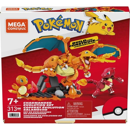 Mega Construx - Pokemon Charmander evolution Набор кирпичей 313 элементов. HFG06 / артикул   HFG06  / GTIN 194735039364