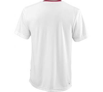 Мужская теннисная футболка Wilson Team II Crew M - team cardinal