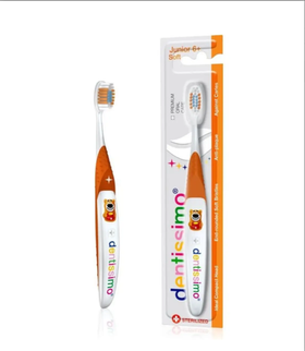 Зубная щетка Dentissimo, для детей от 6 лет, с разноуровневыми щетинками, оранжевая