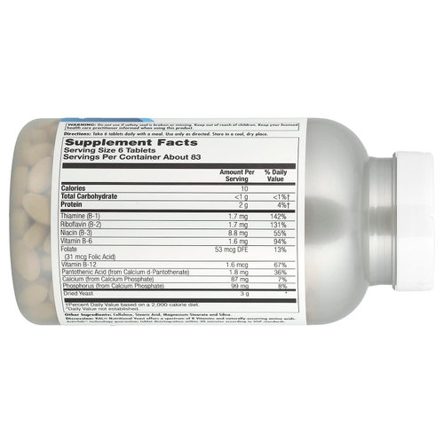 KAL, питательный дрожжи, 500 таблеток