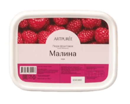 Пюре фруктовое МАЛИНА 10% сахара, 1 кг ARTPUREE