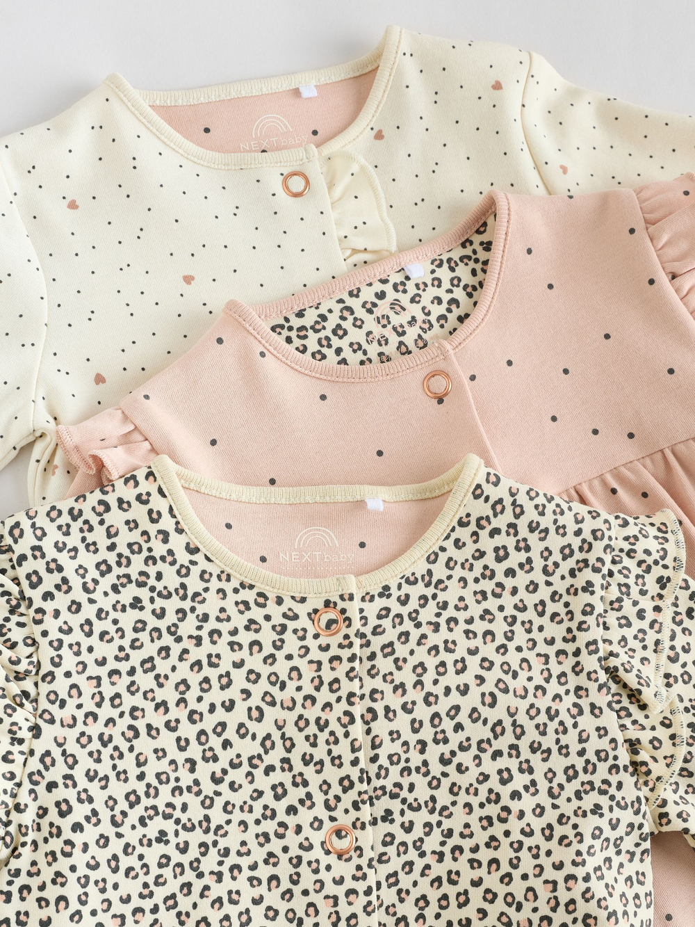 Комбинезон / Cлип и шапочка в комплекте для девочек Next AA5-449, 3 шт., Бежевый