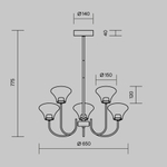 Подвесной светильник Maytoni MOD402PL-L20BS3K