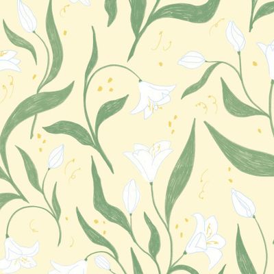 чудесное плетение лилий на желтом