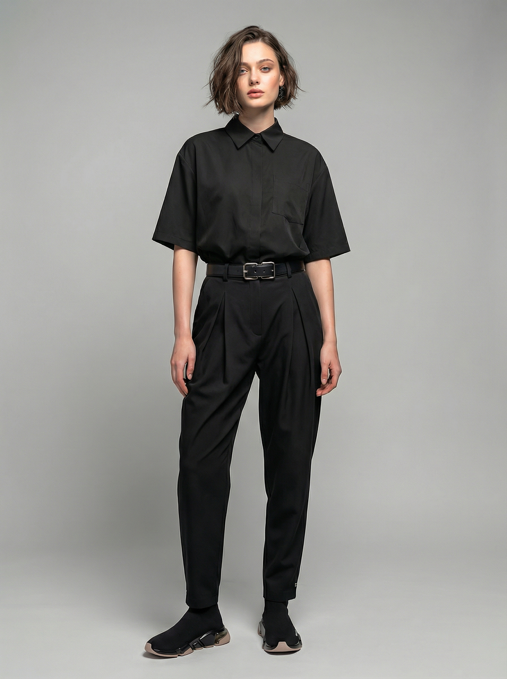 Рубашка прямая свободная для парикмахера