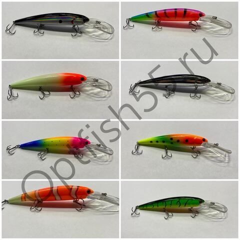 Воблер Rosy Down Walleye Deep 120мм, 19гр, загл. 0,0-9,0м