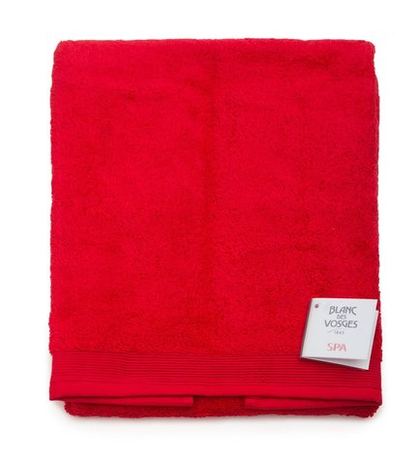 Полотенце UNI CERISE вишневый Blanc des Vosges 70x140 Красный