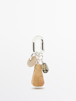 Massimo Dutti Подвеска с камнями, костяной
