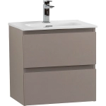 Тумба с раковиной BelBagno 50 KRAFT 39-500/390-2C-SO-СO+BB500/390ETL бежевая матовая