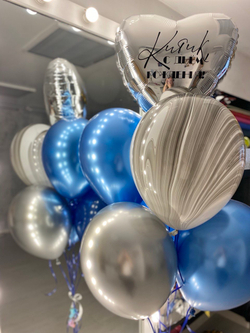 Воздушный шар Агат черно белый ПАЛИТРА №4189