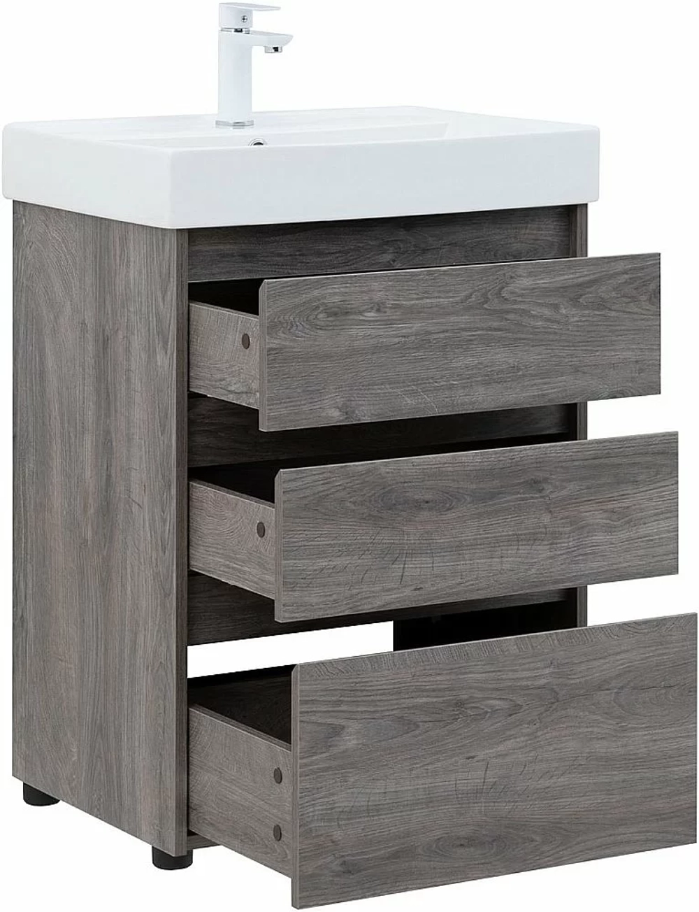 Тумба с раковиной Aquanet Nova Lite 302470 60 дуб рошелье