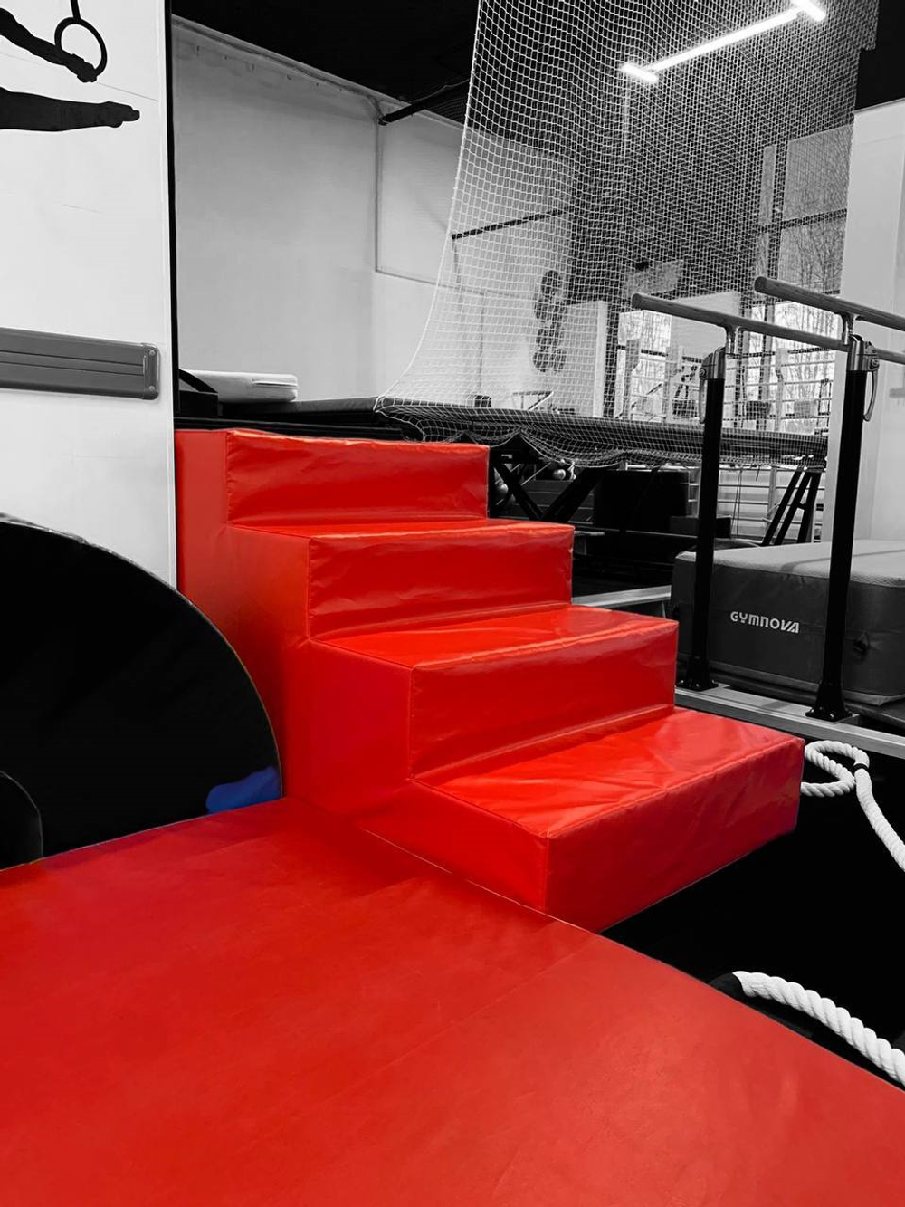 Мягкий модуль гимнастический - "Лестница 4 ступени"