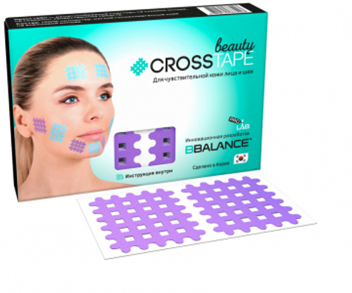 Кинезио тейп BB-CROSS TAPE  (Размер: 4,9см*5,2см 40шт, Цвет: бежевый)