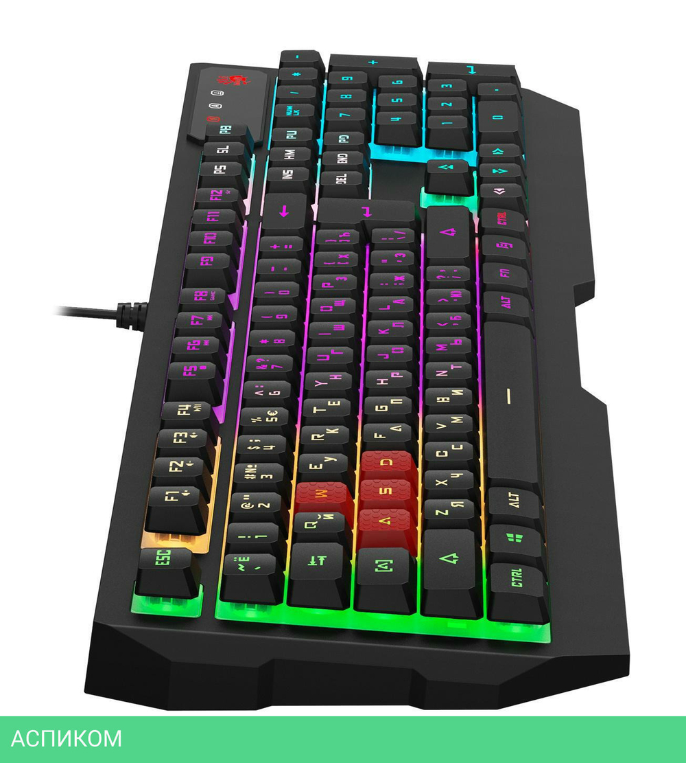 Клавиатура A4Tech Bloody USB Multimedia for gamer LED (B140N)