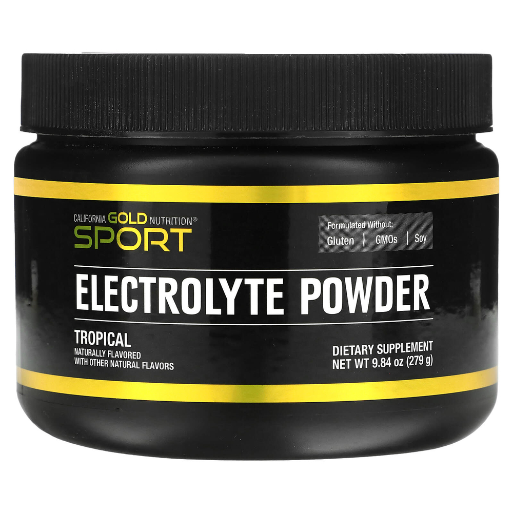 California Gold Nutrition, Sport, электролитный напиток в порошке, со вкусом натуральных тропических фруктов, 279 г (9,84 унции)