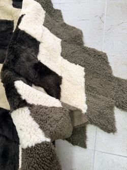 Покрывало меховое ковер из шкуры овчины