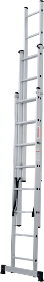 Лестница алюминиевая 3-х секционная 8 ступеней Новая высота NV1230 артикул 1230308