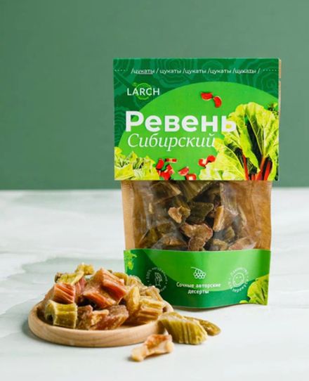 Цукаты Ревень сибирский  / дой пак / 50 г / LARCH