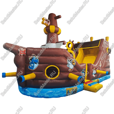 Надувной батут-горка "Фрегат", 9х4