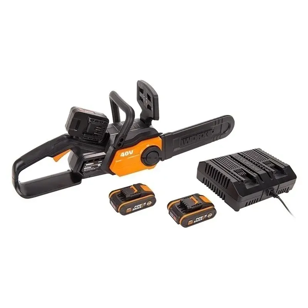 WORX WG381E аккумуляторная цепная пила (2 x 2 Ач, ЗУ)