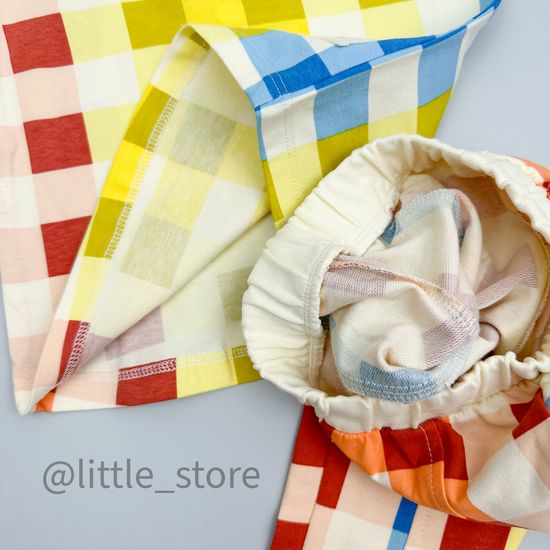 Комплект хлопковый Moi Noi, Клетка на бежевом