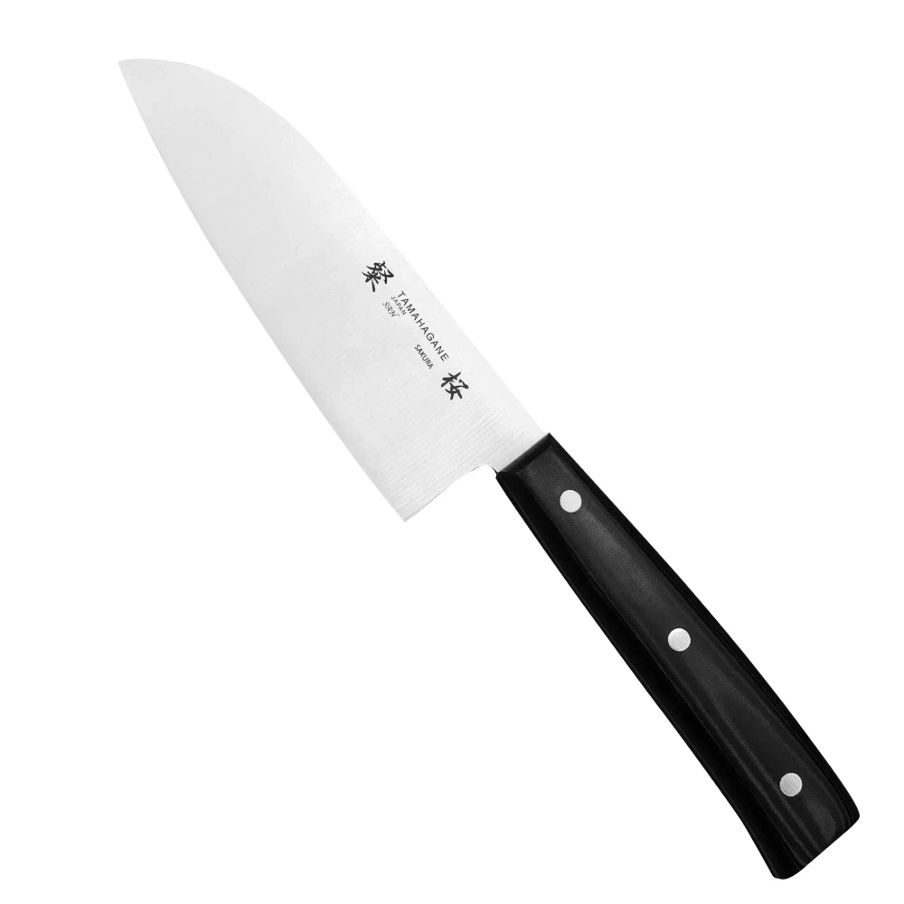 Tamahagane - Нож Сантоку Sakura AUS-6A 12см / артикул   SNS-1129  / GTIN 4906496714130