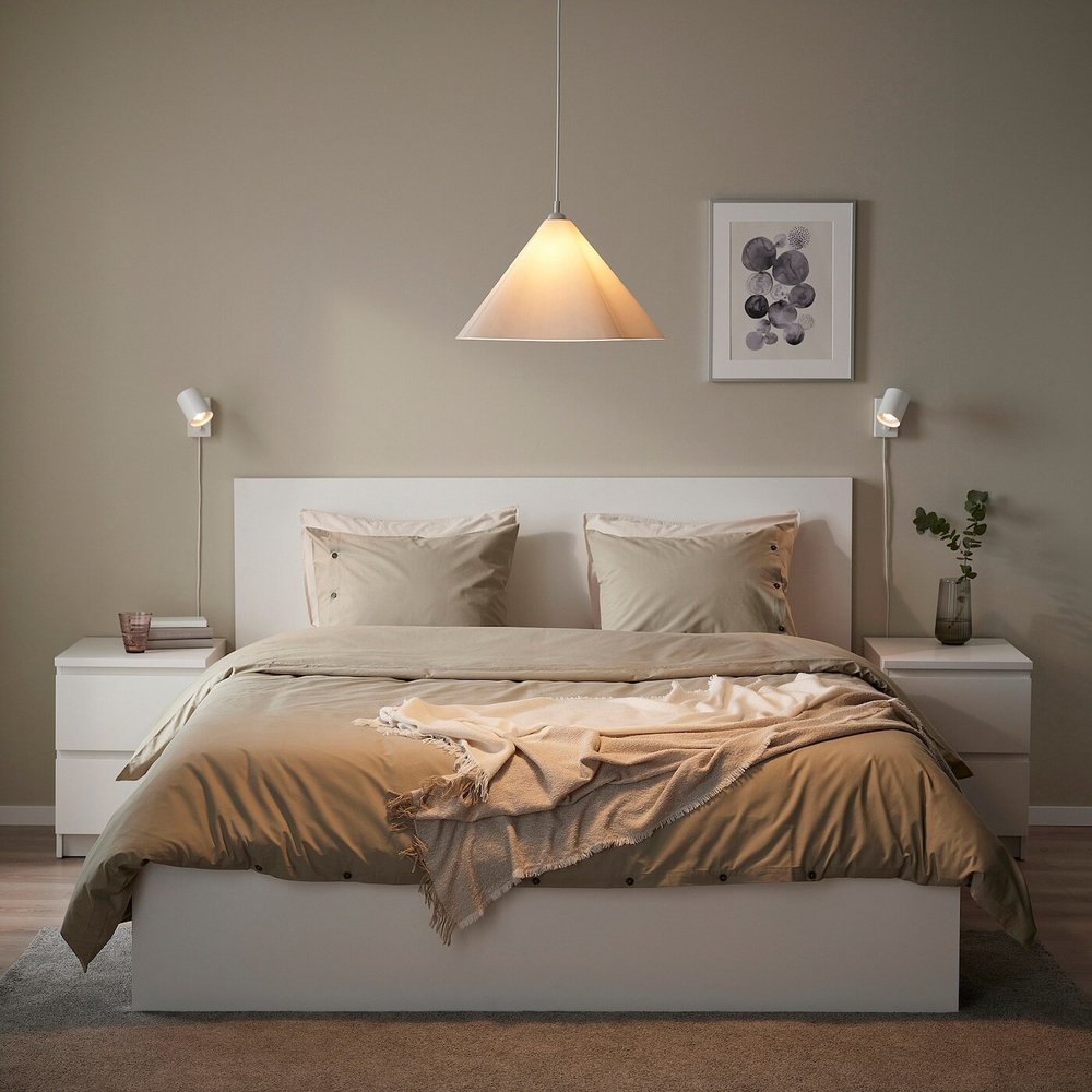 IKEA ZEBRASÄV  (ИКЕА ЗЕБРАСÄВ)  -  Подвесной светильник, белый/пластик, 46 см