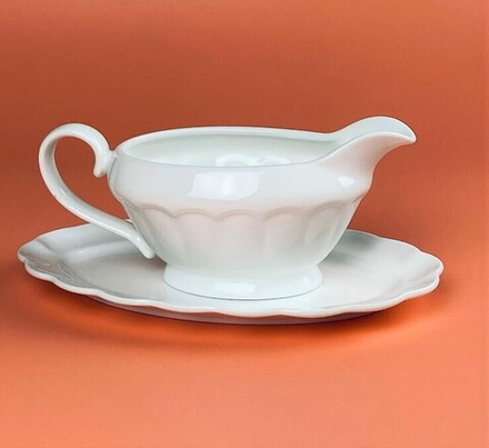 Lenardi 133-444 Соусник с блюдцем 250мл ШАРМЕЛЬ в под.уп.(х24)Фарфор