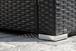 "Даллас" лаунж-зона из искусственного ротанга на 5 персон, цвет черный