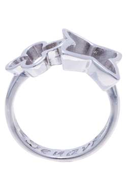 "Бусери" кольцо в родиевом покрытии из коллекции "Gammi" от Jenavi