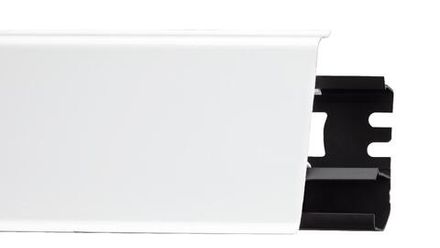 Плинтус Indo 01 белый блестящий, 2500x70x26 мм