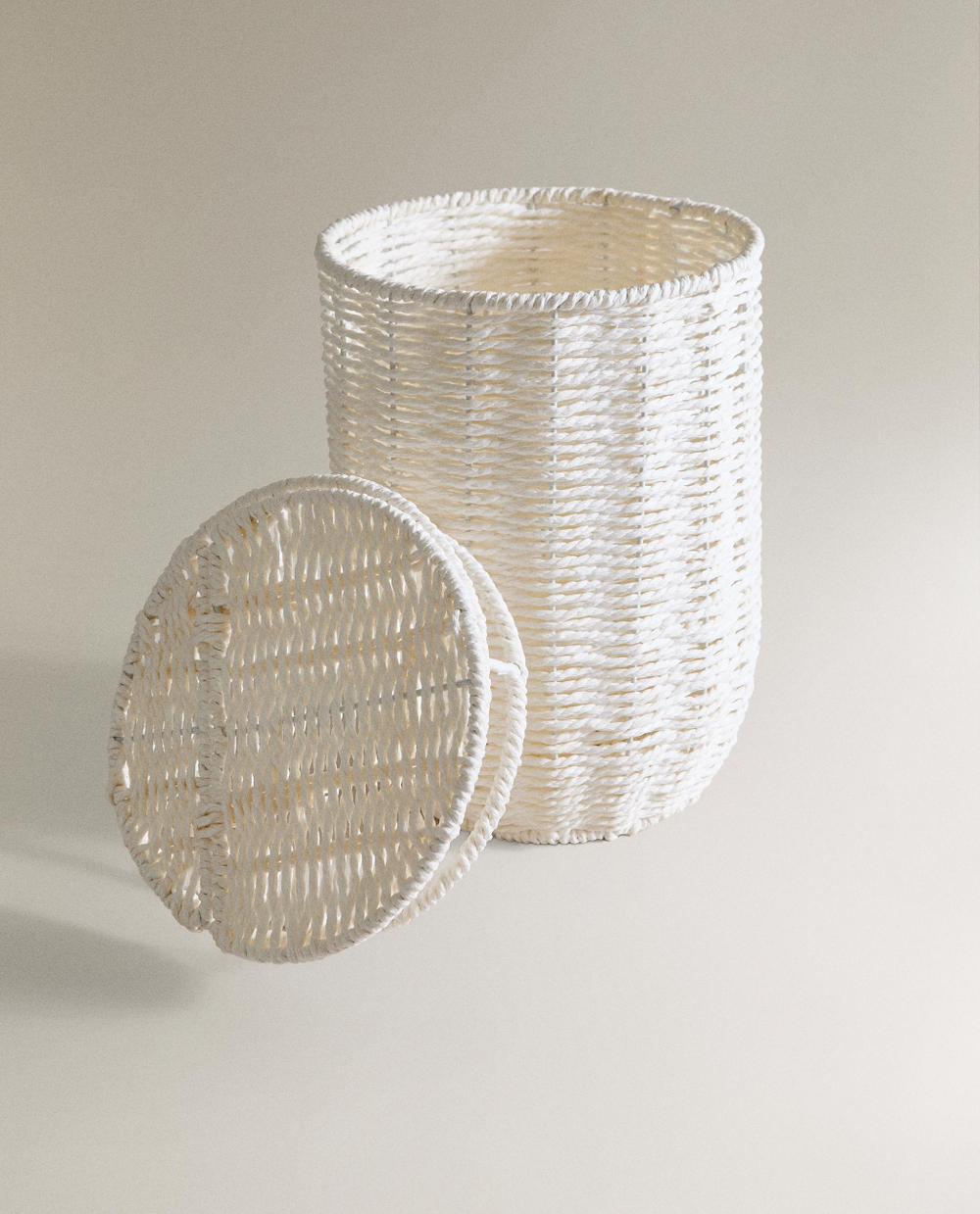 Zara Home Корзина из металла, цвет белый, 31 см