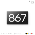 Номер на дверь 867, табличка на дверь для офиса, квартиры, кабинета, аудитории, склада, черная 120х70 мм, Айдентика Технолоджи