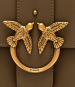 Кожаная сумка-мессенджер love one classic Pinko - оливковый(100053 A0F1)