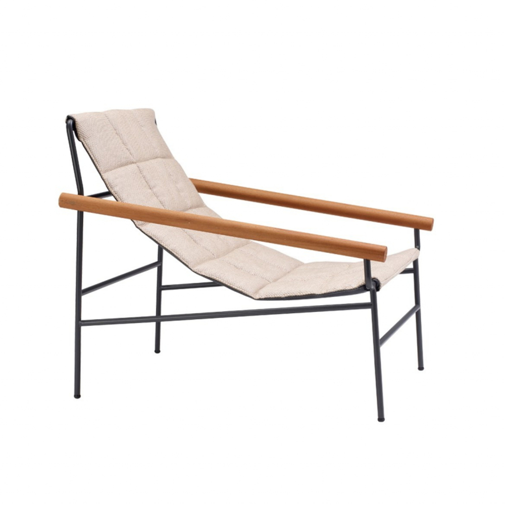 Кресло лаунж металлическое Scab Design Dress Code Glam Outdoor, антрацит, бежевый