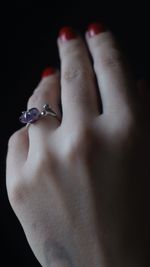 Безразмерное кольцо с аметистом