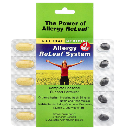 Herbs Etc., Система Allergy ReLeaf®, 5 мягких таблеток / 5 таблеток