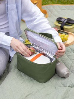 Термосумка для ланч-бокса/косметики/лекарств Smart Picnic, S, темно-зеленая