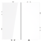 Выключатель с самовозвратом встраиваемый VOLTUM S70 двухклавишный 10А, (белый глянцевый)