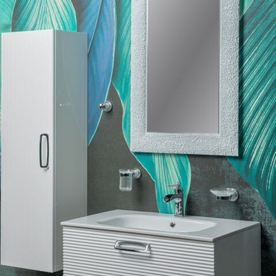 Пенал Armadi Art Linea белый+хром без ножек 845-WCR