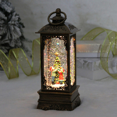 Сувенир с подсветкой «Волшебный снегопад» 10,5*10,5*28,5 см, мелодия, подсветка, эффект снегопада (работает от 3*АА, USB)